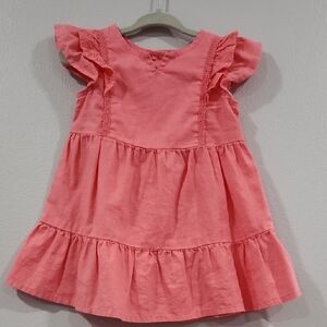 Carter's Coral Ruffle Sleeve Dress